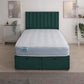 Stress Free Coil Sprung Ottoman End Lift Bed Set – front view, storage closed