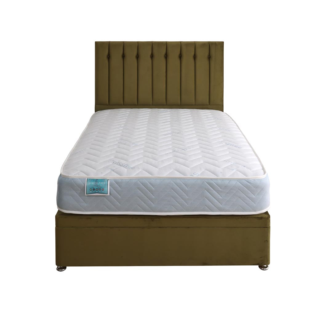 Stress Free Coil Sprung Ottoman Side Lift Bed Set – front view