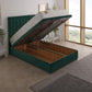Super Ortho Coil Sprung Ottoman End Lift Bed Set – angled view, storage open
