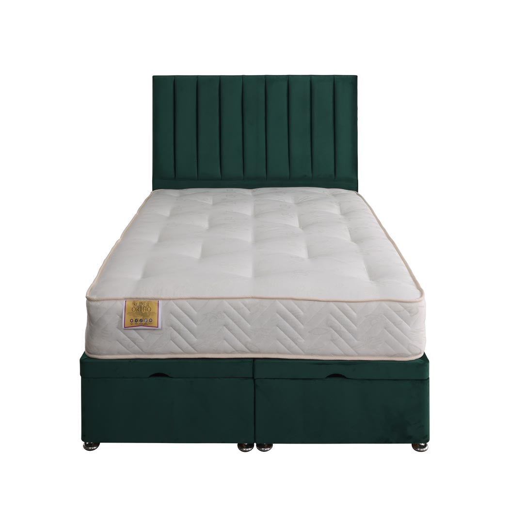 Super Ortho Coil Sprung Ottoman End Lift Bed Set – front view