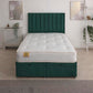 Super Ortho Coil Sprung Ottoman End Lift Bed Set – front view, styled in a bedroom