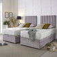 Supreme Guest Hotel Zip and Link 2000 Pocket Sprung Ottoman Divan Bed Set – styled in a bedroom