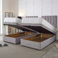 Supreme Guest Hotel Zip and Link 1000 Pocket Sprung Ottoman Divan Bed Set – angled view, storage open