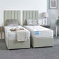 Supreme Guest Hotel Zip and Link 1500 Pocket Sprung Divan Bed Set – angled view, styled in a bedroom