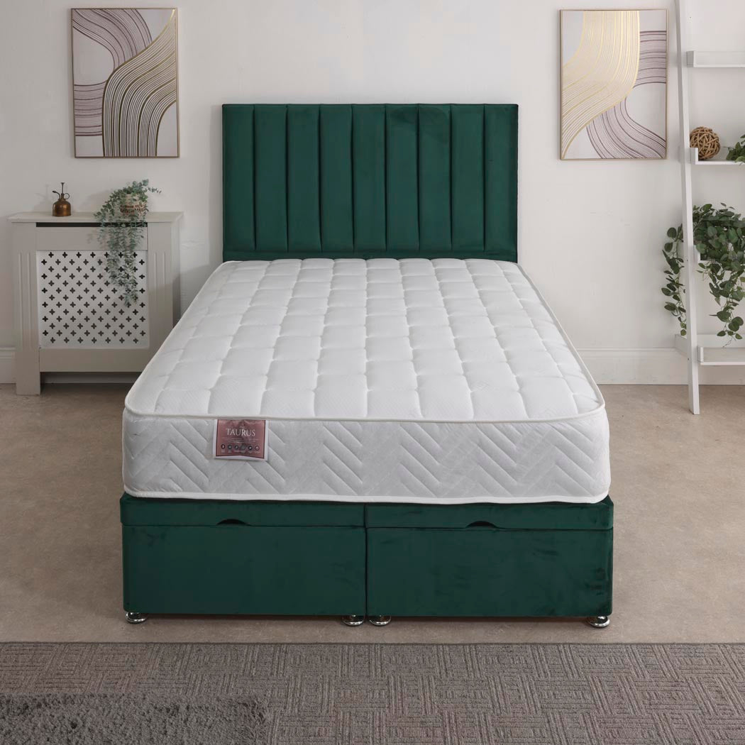 Taurus 1000 Pocket Sprung Ottoman End Lift Bed Set – angled view