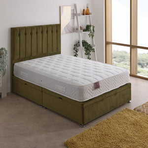 Taurus 1000 Pocket Sprung Ottoman Side Lift Bed Set – styled in a bedroom