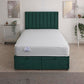Titan Coil Sprung Ottoman End Lift Bed Set – front view, styled in a bedroom