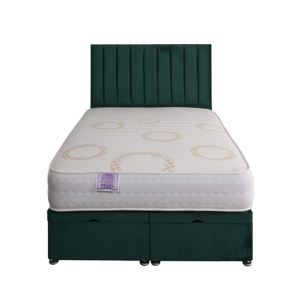 Victoria Orthopaedic Coil Sprung Ottoman End Lift Bed Set – front view