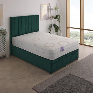 Victoria Orthopaedic Coil Sprung Ottoman End Lift Bed Set – styled in a bedroom