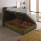 Victoria Orthopaedic Coil Sprung Ottoman Side Lift Bed Set – angled view, storage open