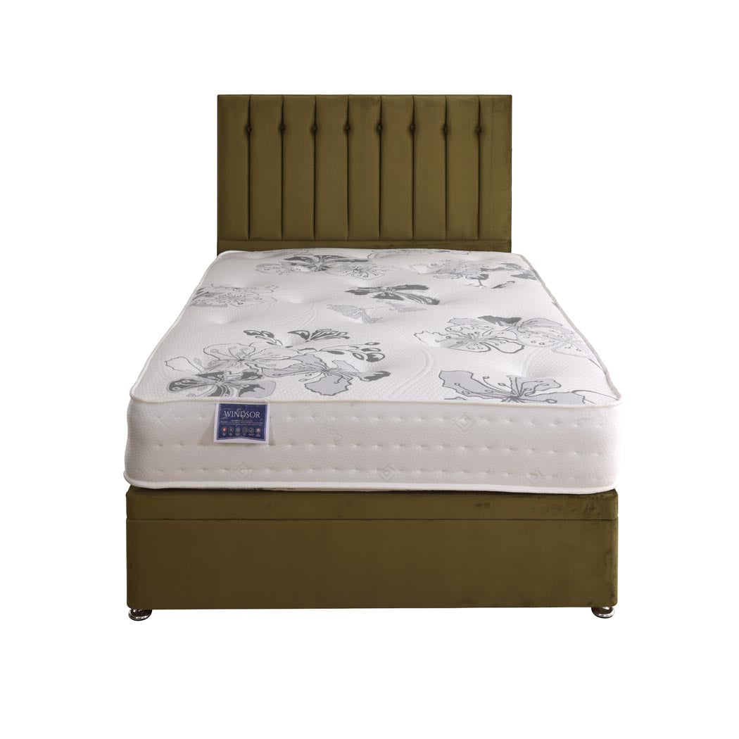 Windsor Orthopaedic Coil Sprung Ottoman Side Lift Bed Set – front view