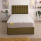 Zeus Orthopaedic Coil Sprung Ottoman Side Lift Bed Set – styled in a bedroom