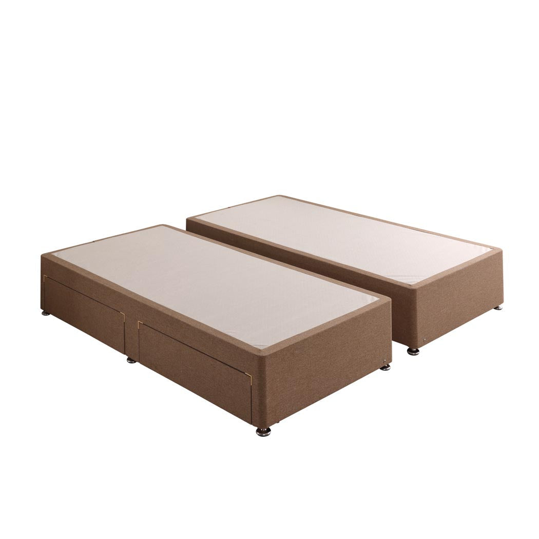 Zip and Link Divan Bed Base – angled view, drawers closed