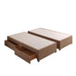 Zip and Link Divan Bed Base – angled view, two drawers open