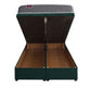Zoya Coil Sprung Ottoman End Lift Bed Set – front view, storage open