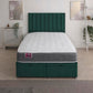 Zoya Coil Sprung Ottoman End Lift Bed Set – front view, storage closed