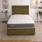Zoya Coil Sprung Ottoman Side Lift Bed Set – front view, storage closed