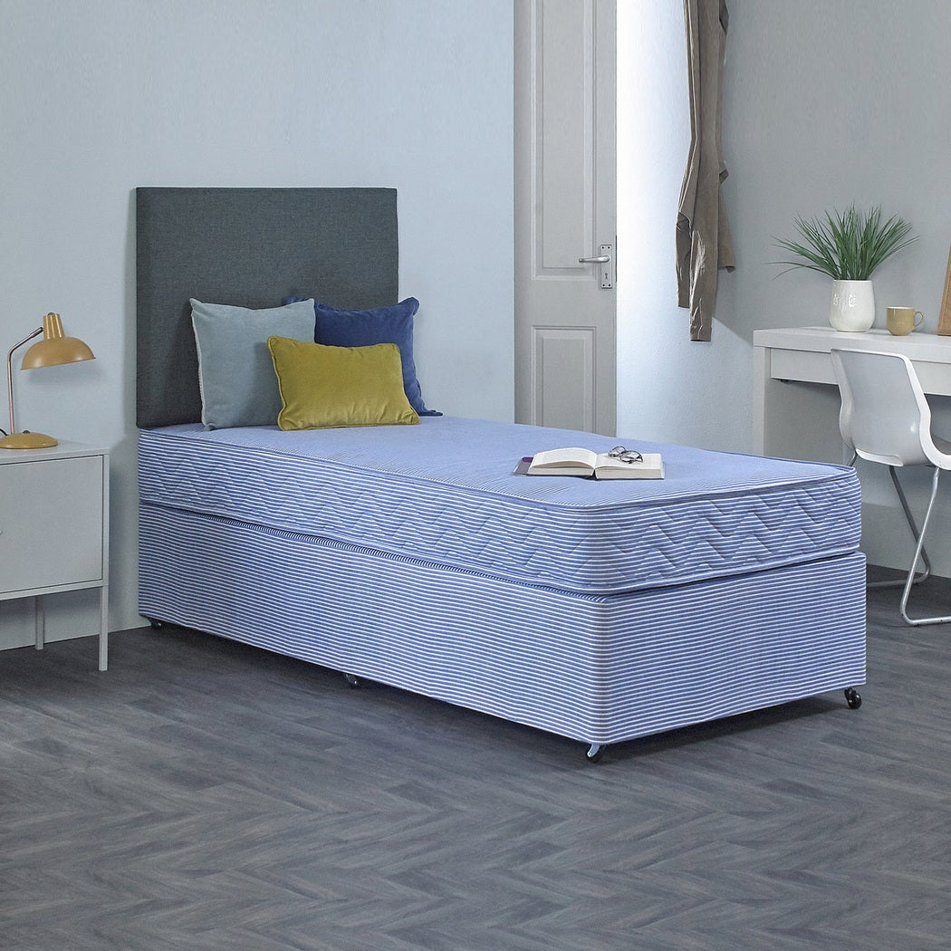 Horden Student Contract Coil Sprung Flat Panel Divan Bed Set