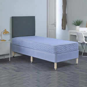 Horden Student Contract Coil Sprung Flat Panel Divan Bed Set on Legs
