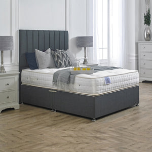 Luxury Hotel Contract 5000 Pocket Sprung Intelligent Wool Divan Bed Set