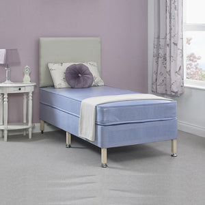 Thornley Care Contract PVC Water Resistant Coil Sprung Divan Bed Set on Legs