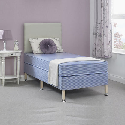 Thornley Care Contract PVC Water Resistant Coil Sprung Divan Bed Set on Legs