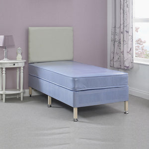 Thornley Care Contract PVC Water Resistant Coil Sprung Divan Bed Set on Legs