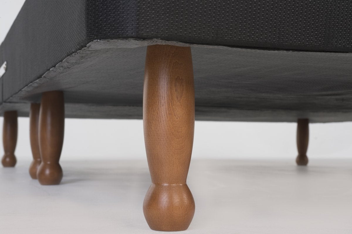 Platform Top Contract Divan Bed Base on Skittle Wooden Legs