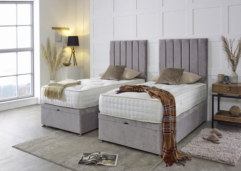 Luxury Hotel Zip and Link Contract 3000 Pocket Sprung Intelligent Memory Ottoman Divan Bed Set