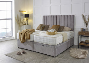Luxury Hotel Zip and Link Contract 5000 Pocket Sprung Intelligent Wool Ottoman Divan Bed Set