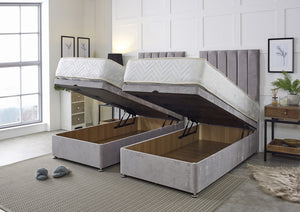 Supreme Guest Hotel Zip and Link Contract 1000 Pocket Sprung Ottoman Divan Bed Set